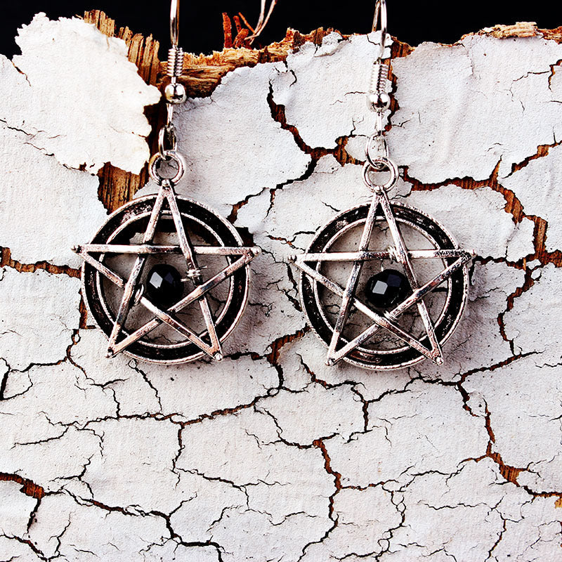 Long Vintage Bat Earrings