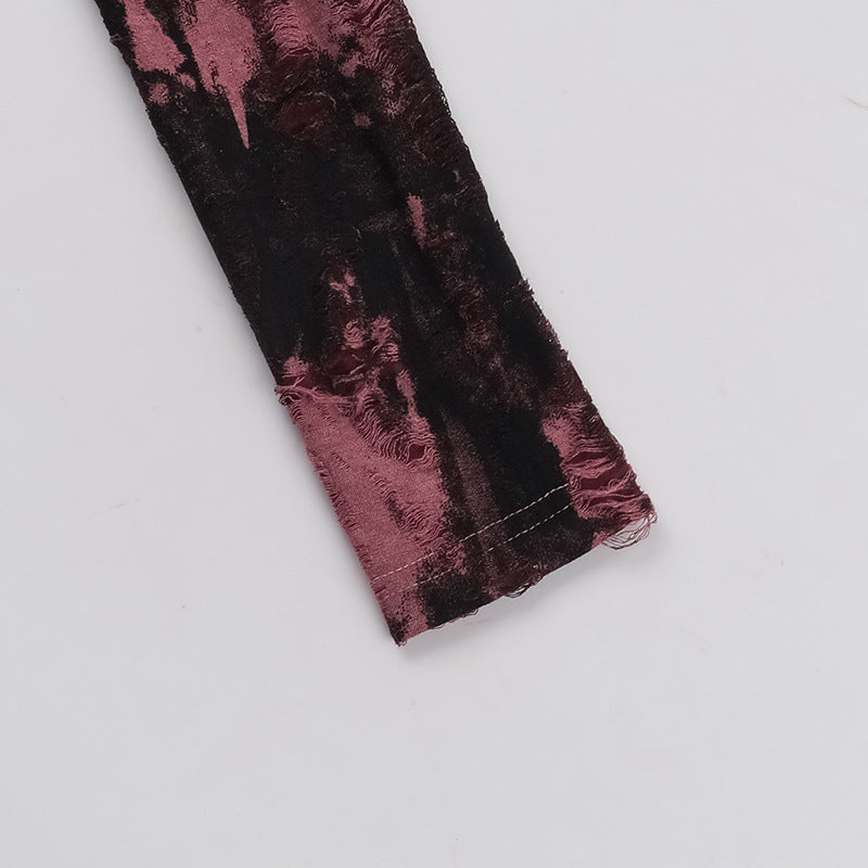 Long Goth Dress with High-Slit