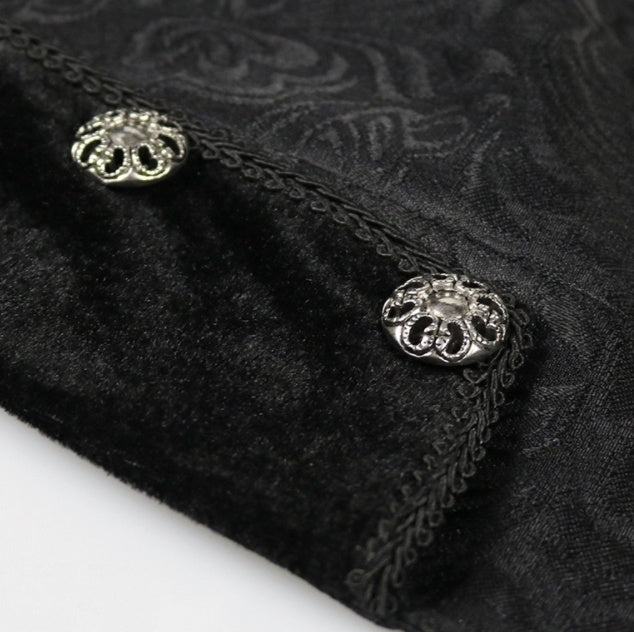 Gothic Tuxedo Coat - Medieval Punk Velvet