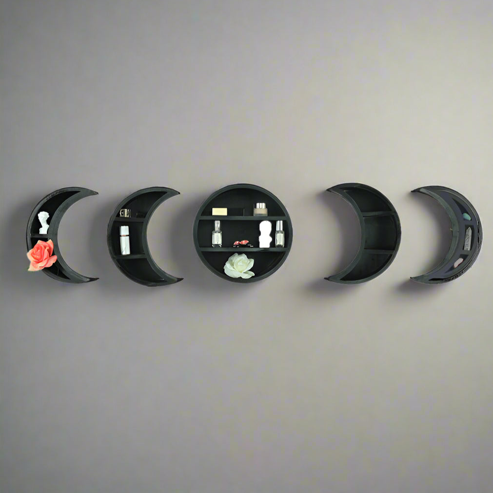 Moon Phase Cycle Witchy Wall Shelves
