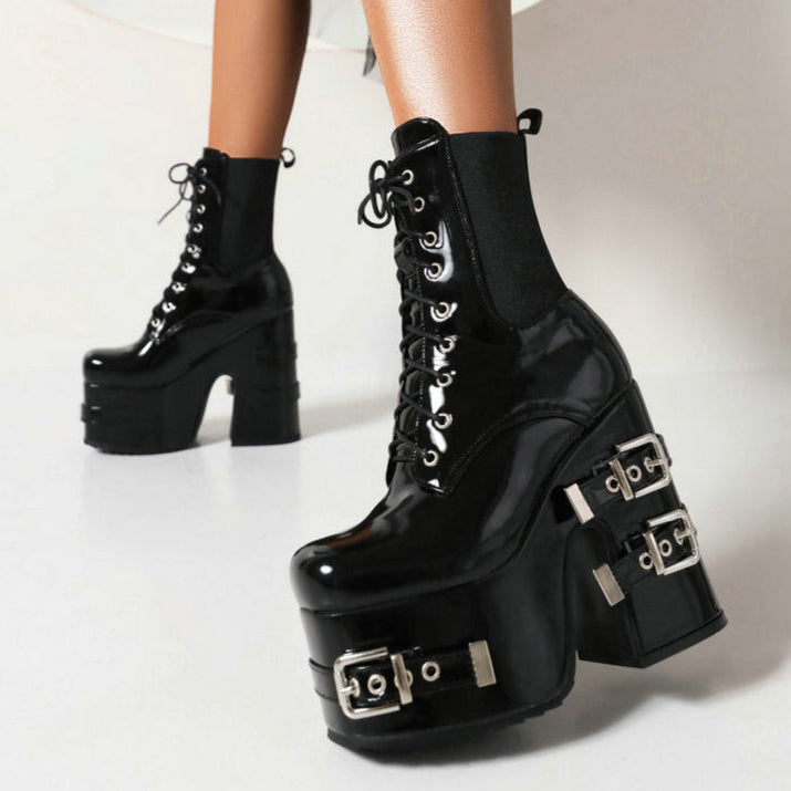 Platform Boots Goth with High Heels