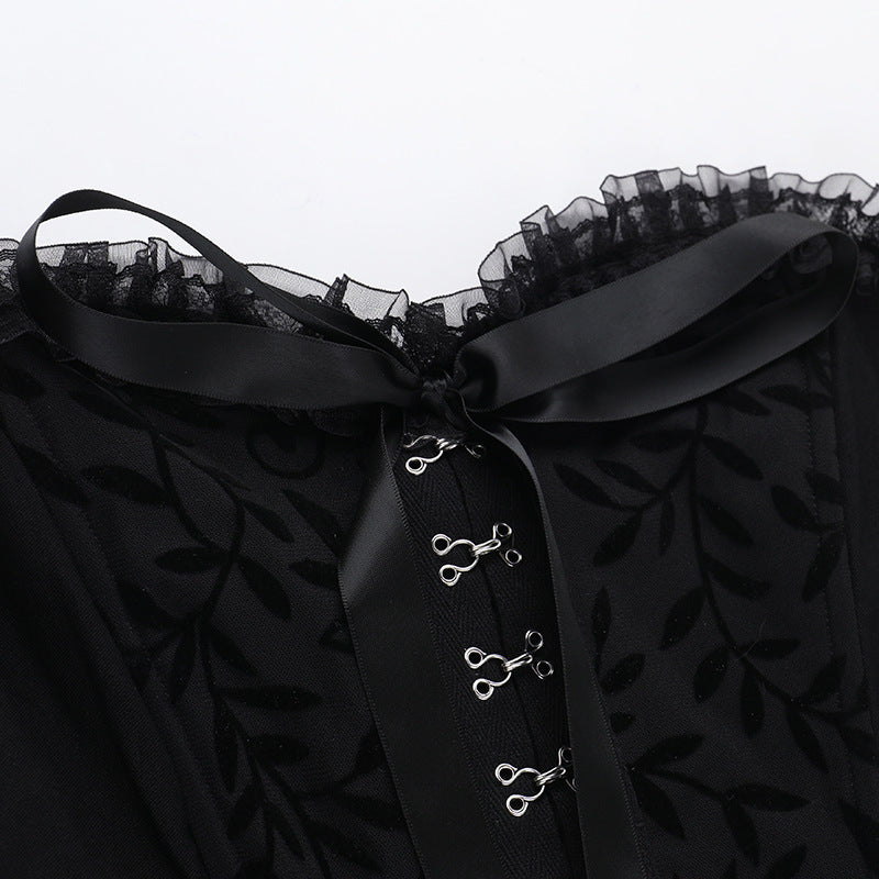 Puffy Black Prom Goth Dress