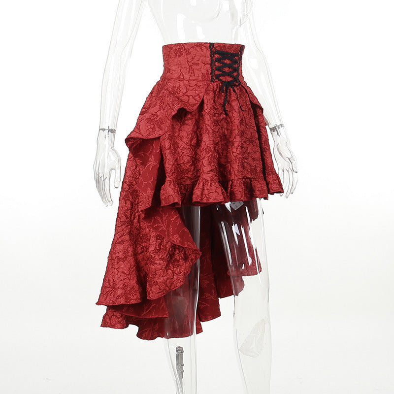 Puffy Goth Lolita Skirt High Low