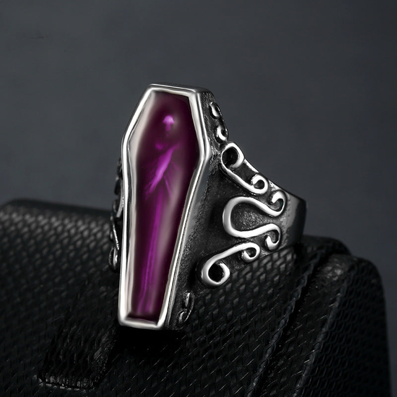 Purple Coffin Ring