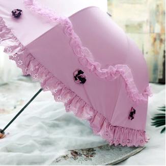 Purple Goth Lace Parasol sun umbrella