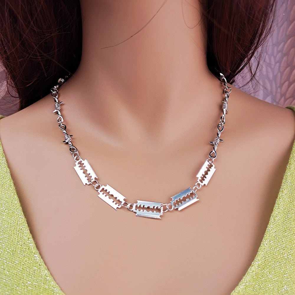 Razor Blade Necklace for Women