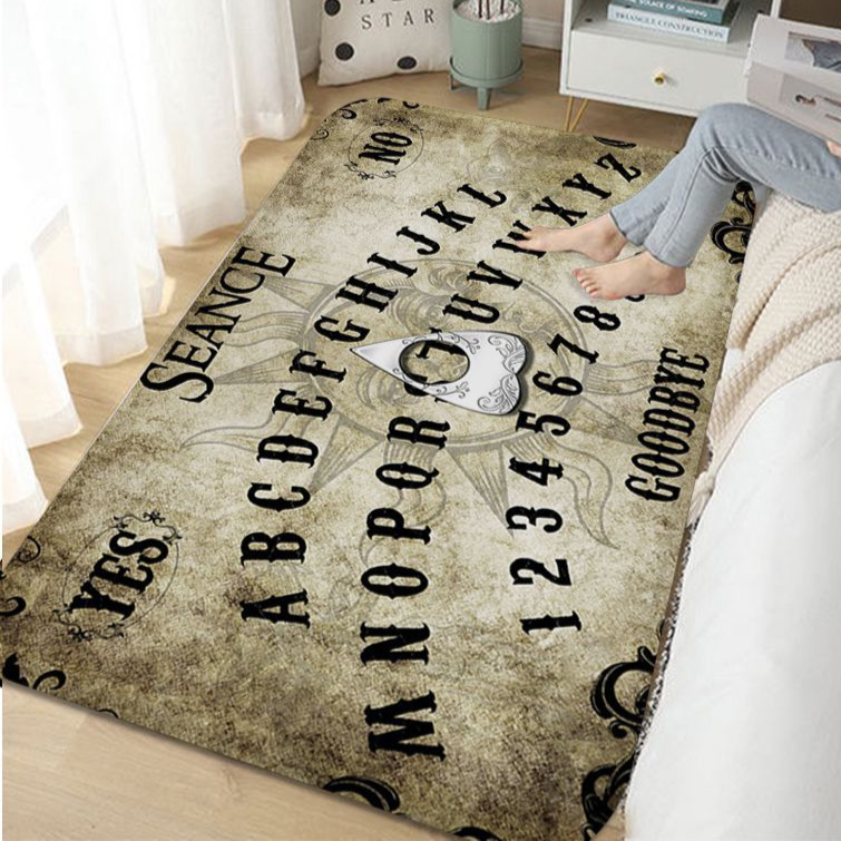 Realistic Ouija Board Rug with Letters