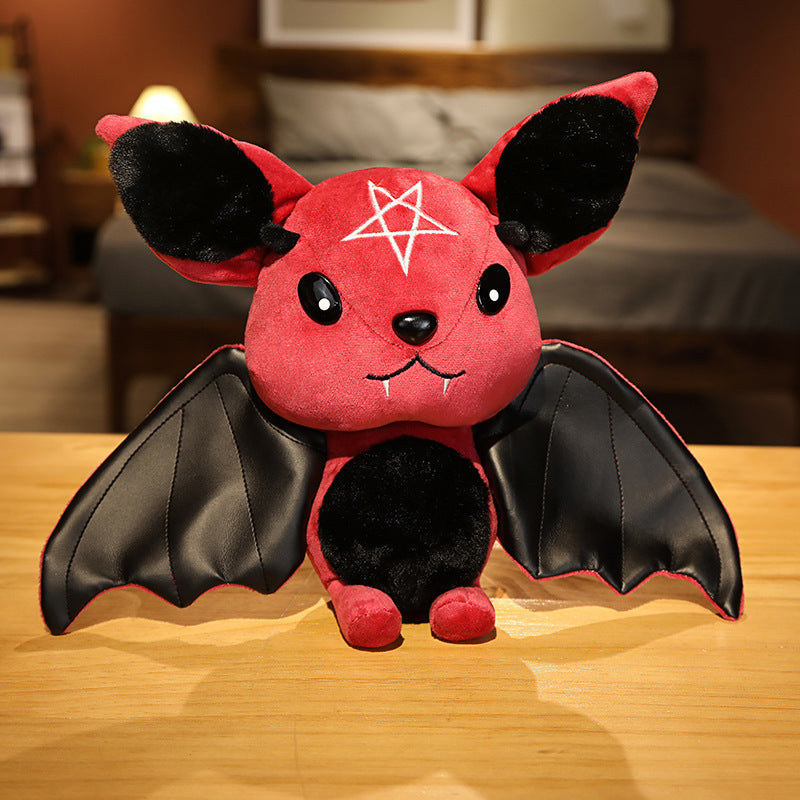 cute Red Bat Plushie spooky gothic