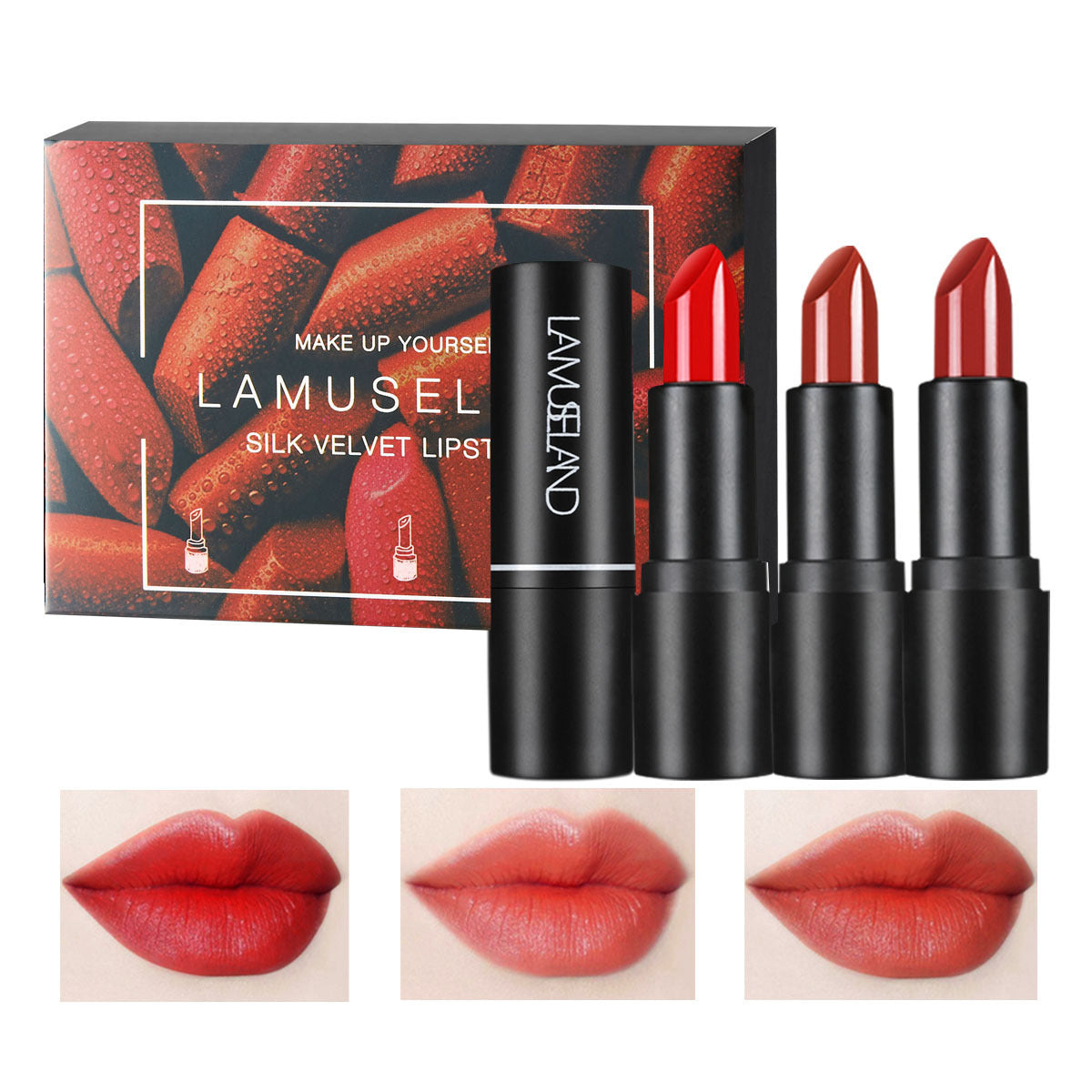 Red Goth Glossy Lipstick set