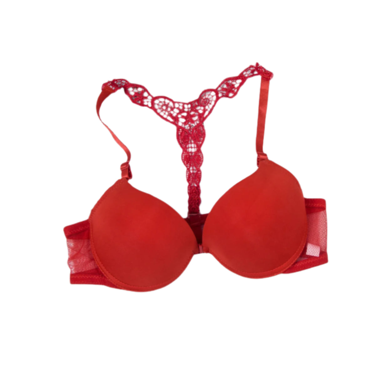 Red Goth Push Up Bra