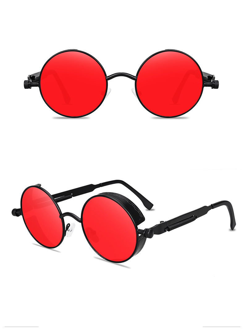 Red Sunglasses Round Steampunk