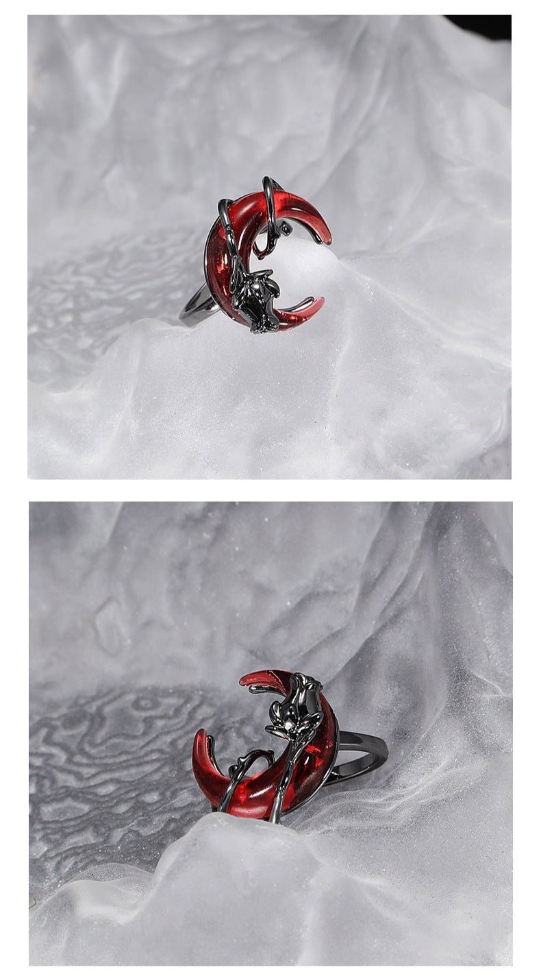 Red Moon Rose Ring