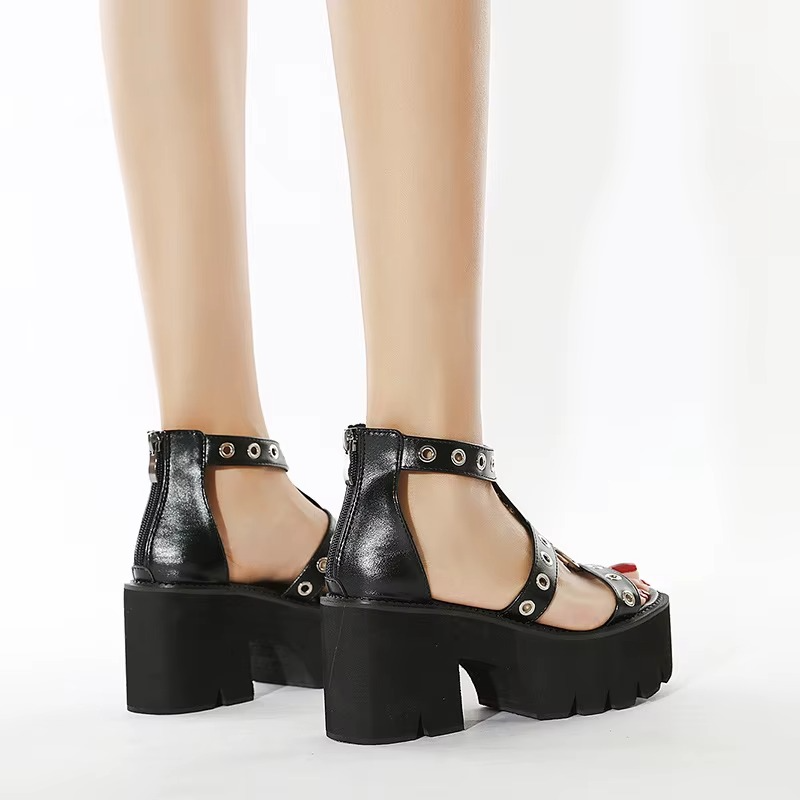 Rivet Goth Platform Heels