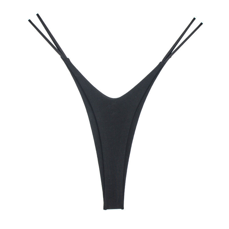 Sexy High Waist Black Thong