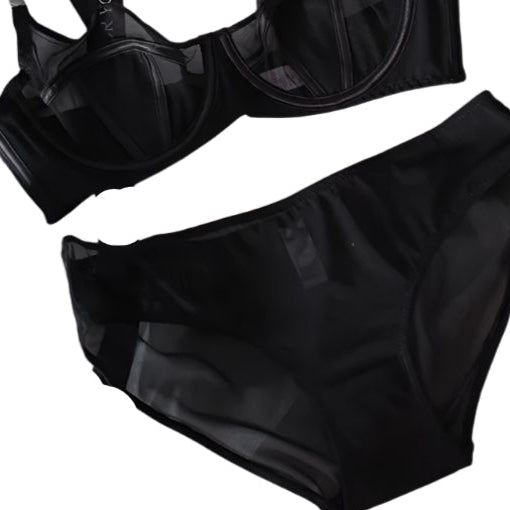 Sheer Gothic Bra Panties Set