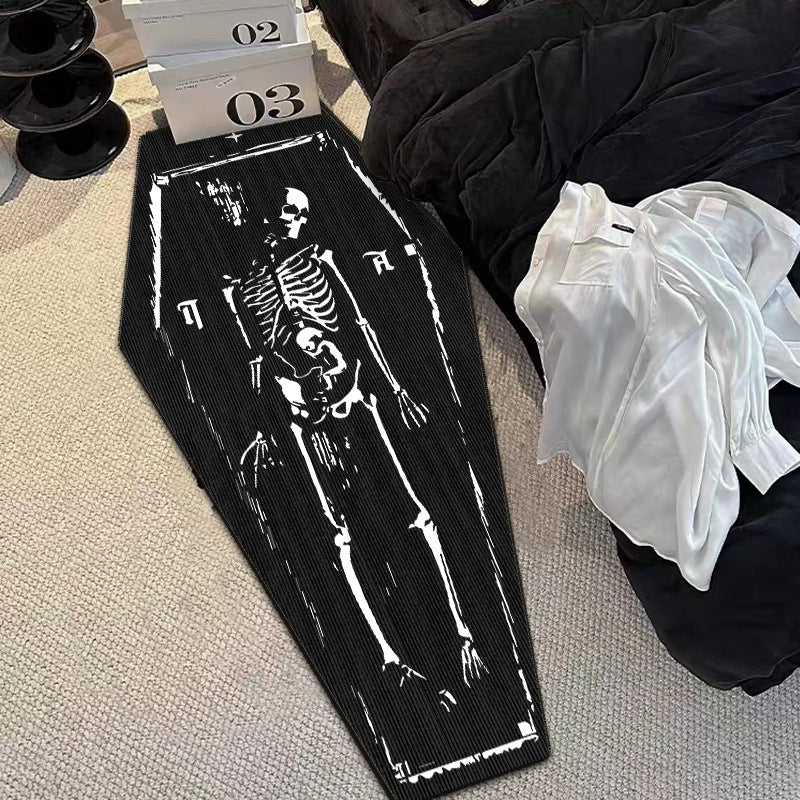 gothic Skeleton Coffin Mat