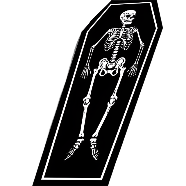 Skeleton Rug black