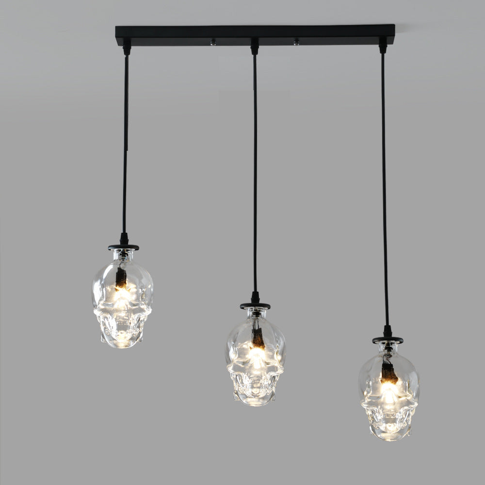 Skull Goth Chandelier with Multiple Heads