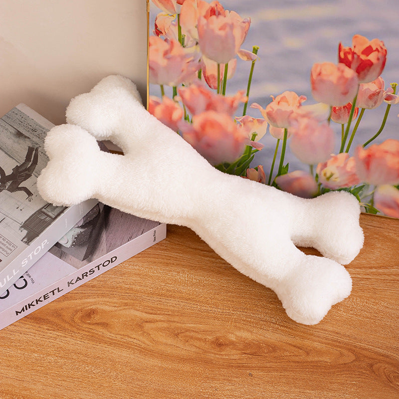Skull throw Pillow Plush Toy and Bones