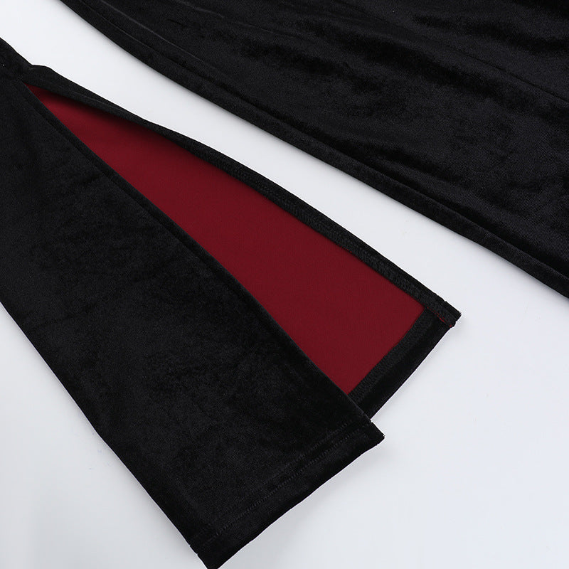 Slit Vampire Dress Velvets