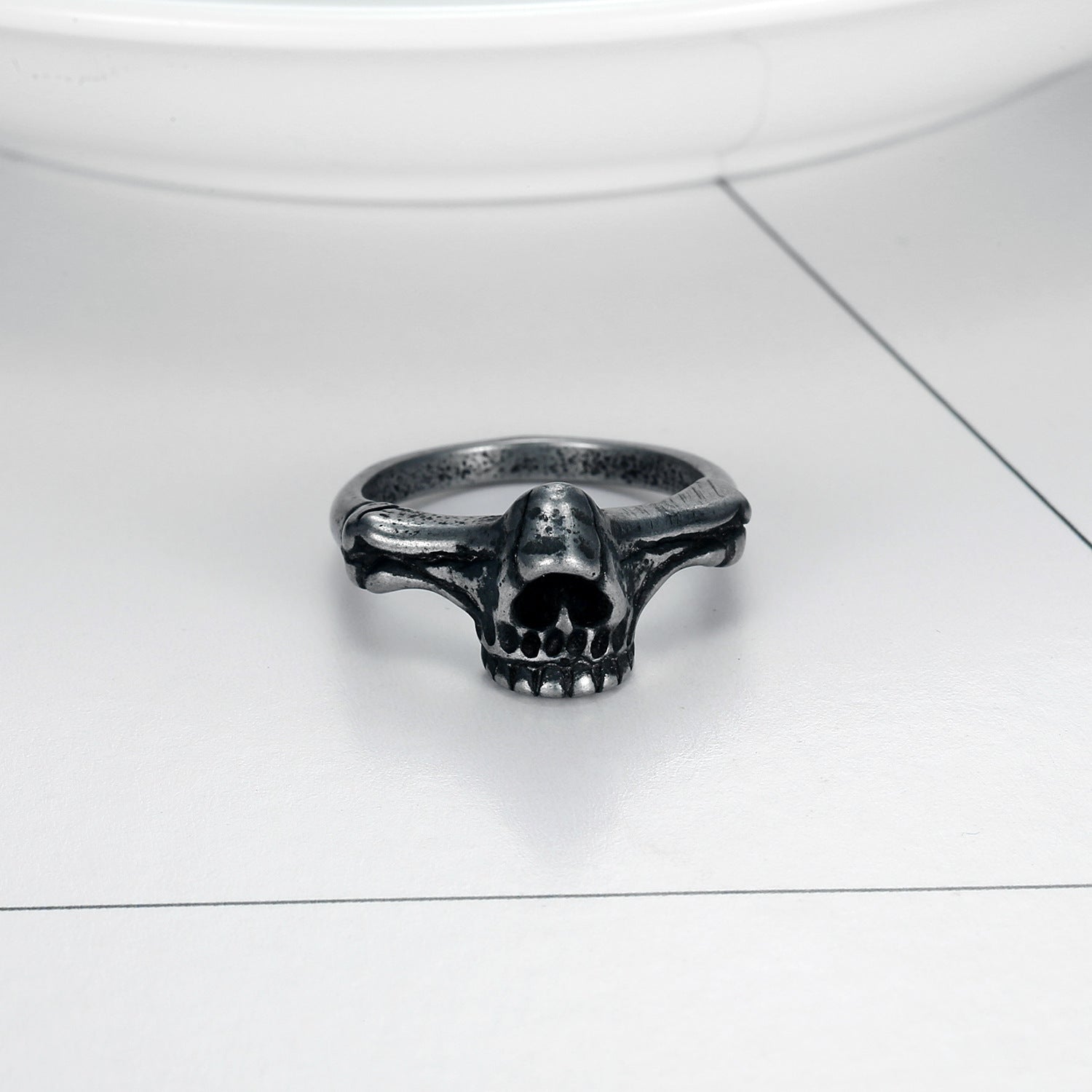 Small Skull Ring - Unisex Teeth Skull Ring