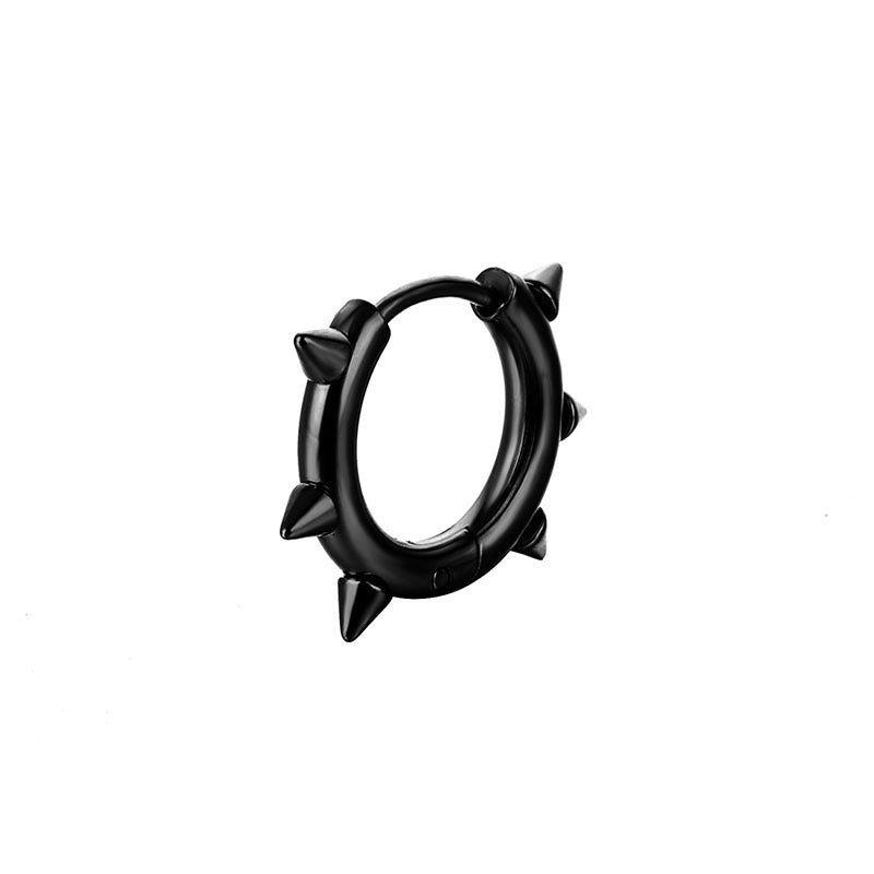 Spiked Hoop Earrings Stainless Steel