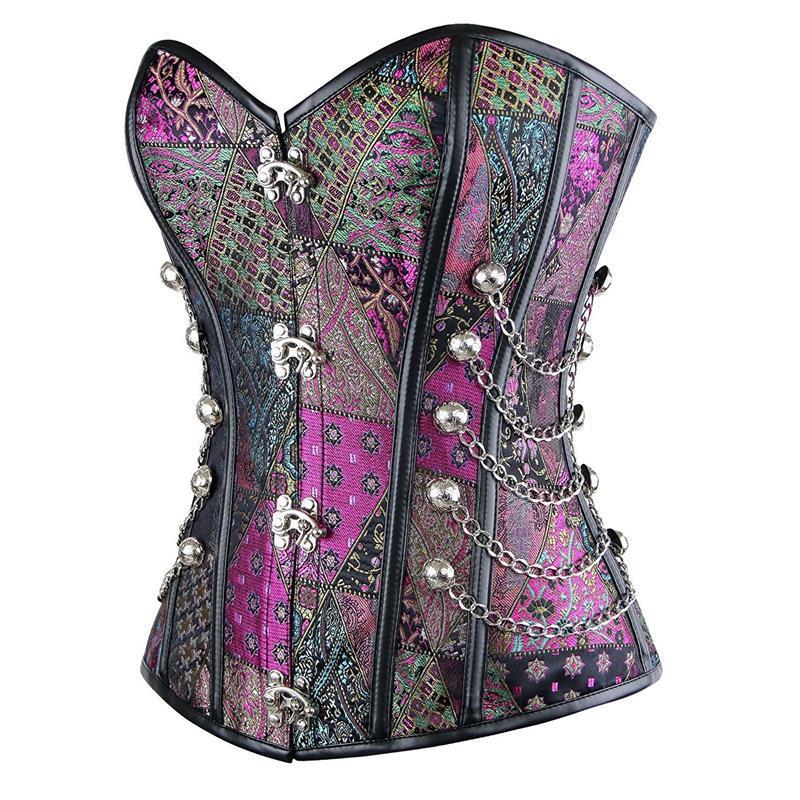 Steampunk Corset Purple Overbust