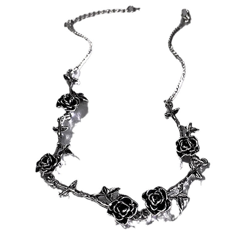 Thorn Rose Necklace Womens