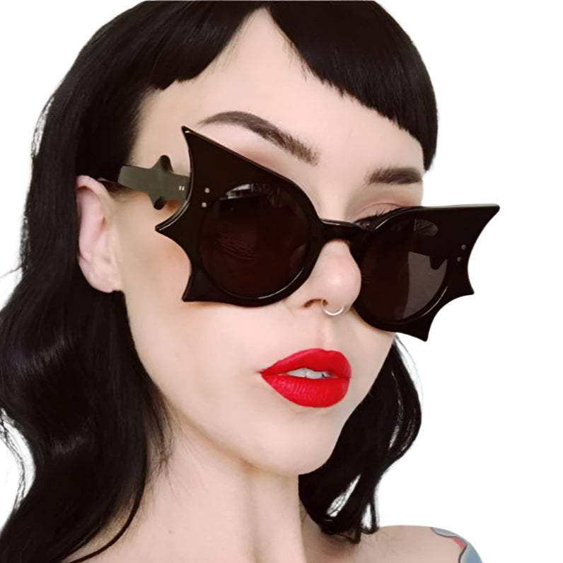 Vintage Goth Sunglasses Black