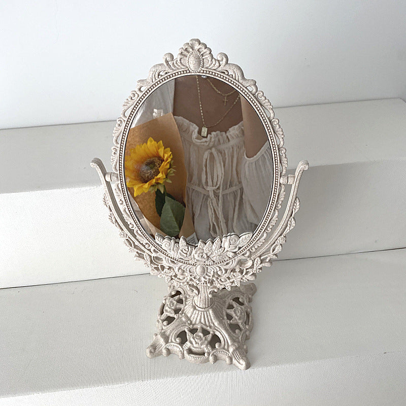 White Goth romantic Victorian Makeup Mirror