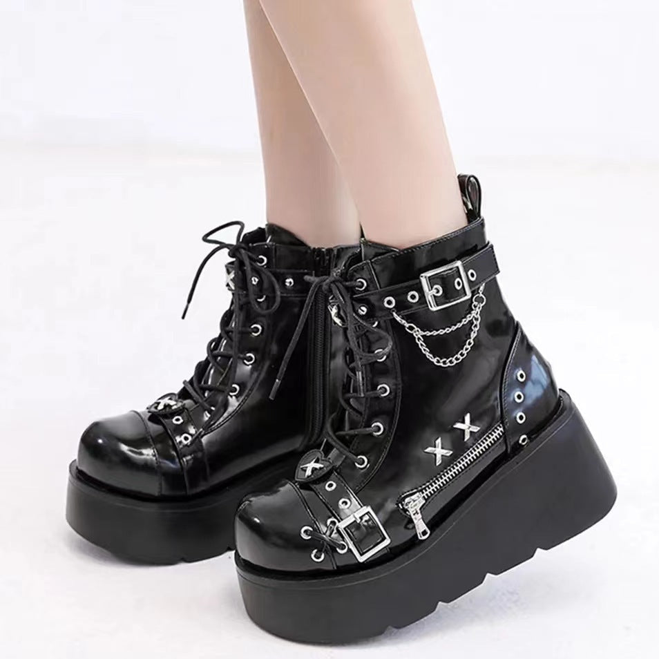 Womens Gothic Ankle Boots