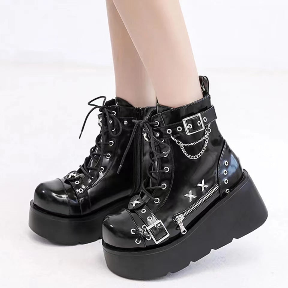 Womens Gothic Ankle Boots