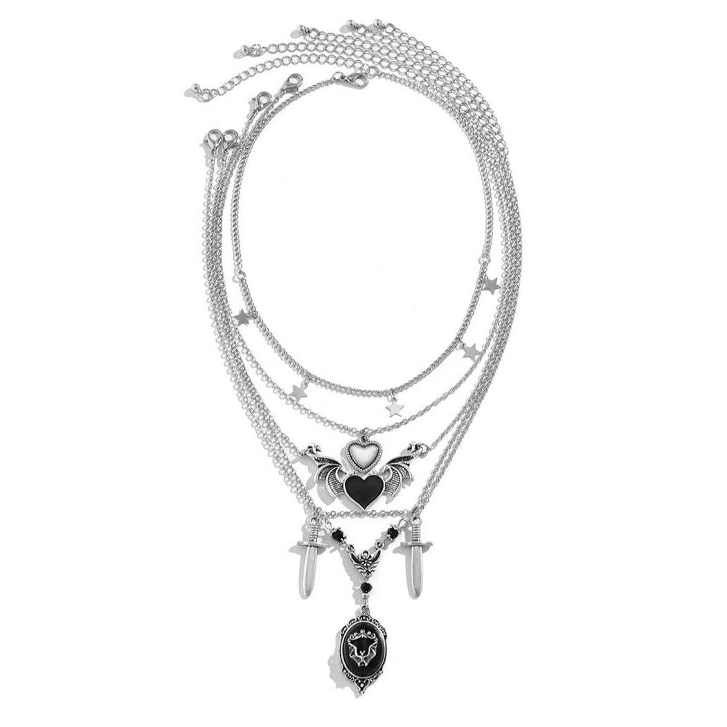 Goth Necklace Set 5 Pieces