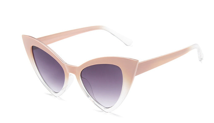 alt beige Vintage Goth Cat Eye Sunglasses