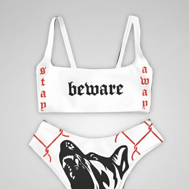 "Beware" Punk Bikini Set