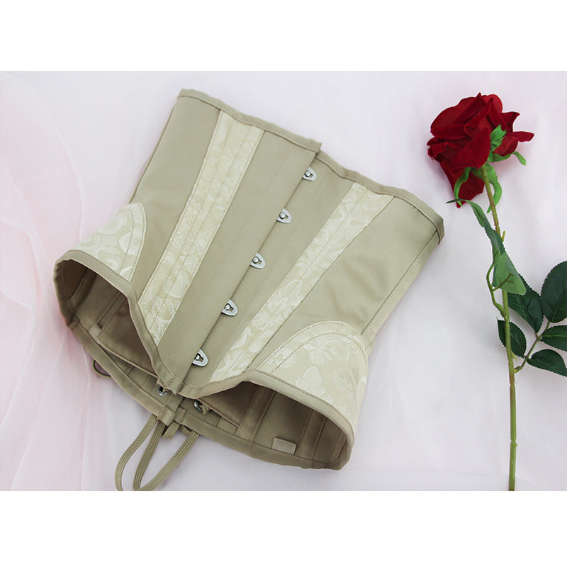 beige Hourglass Corset Embossed