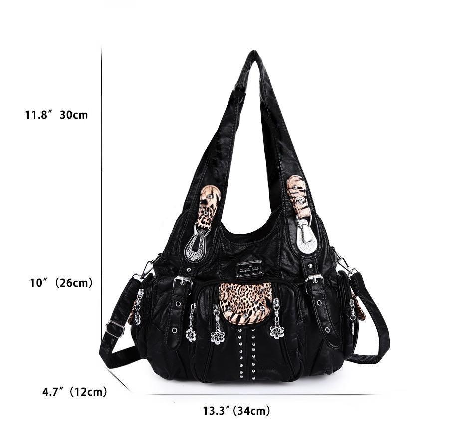 black Alternative Goth Shoulder Bag Womens - Angel Kiss® 