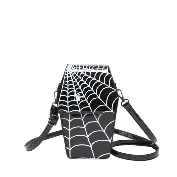 Gothic Spider Bag Crossbody with Spider Web black