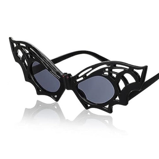Large Bat Sunglasses Cat Eye Gothic Womens black