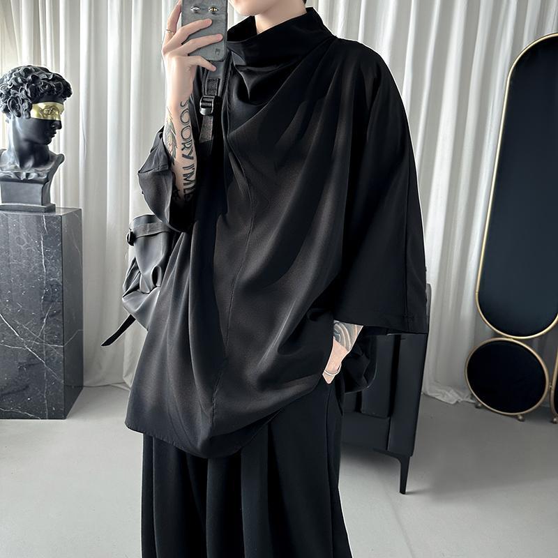 black Oversized Short Sleeve Shirt