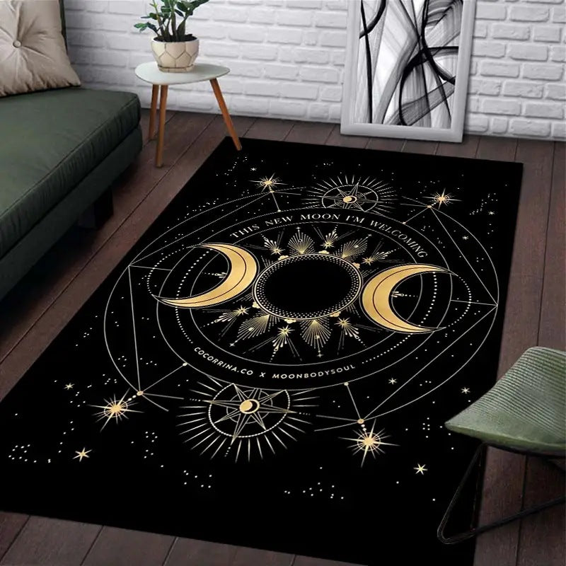 black Half Moon Witchcore Carpet