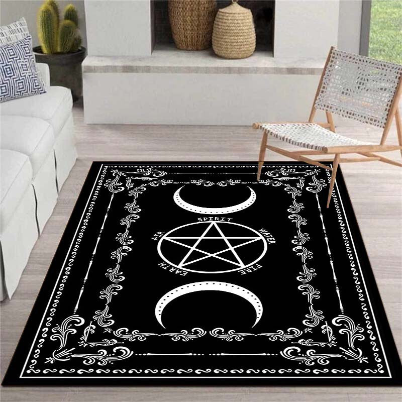 black Witchy Pentagram Carpet