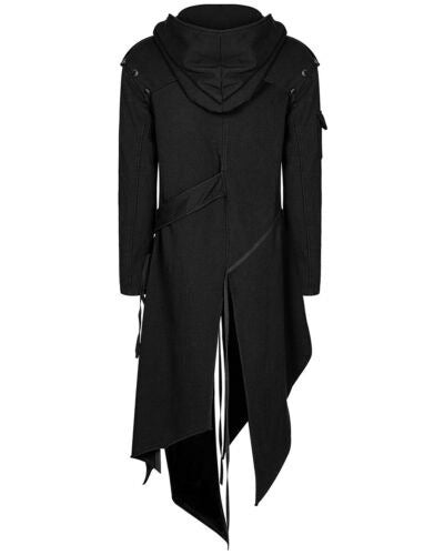 black punk mens 
Gothic Trench Coat for Men

