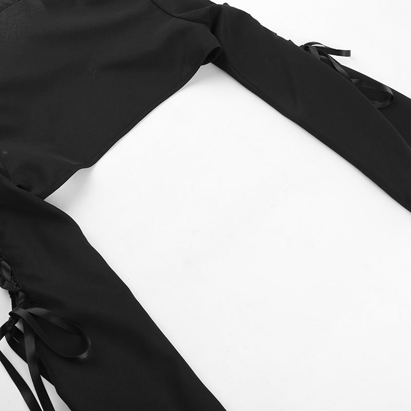 cardigan Gothic Shrug Black with Bell Sleeves