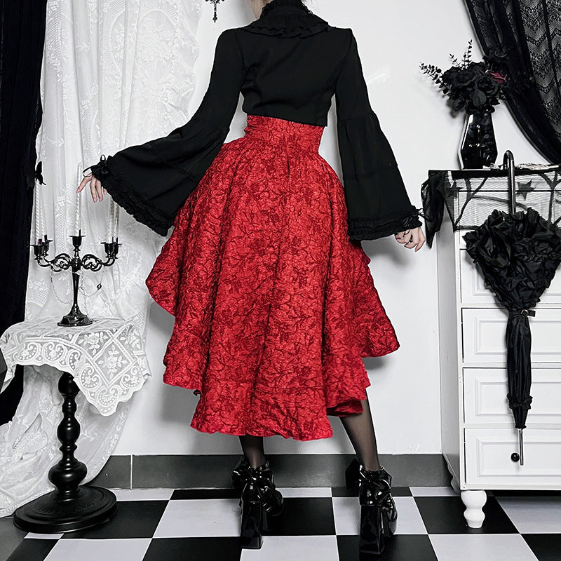 Puffy Goth Lolita Skirt High Low