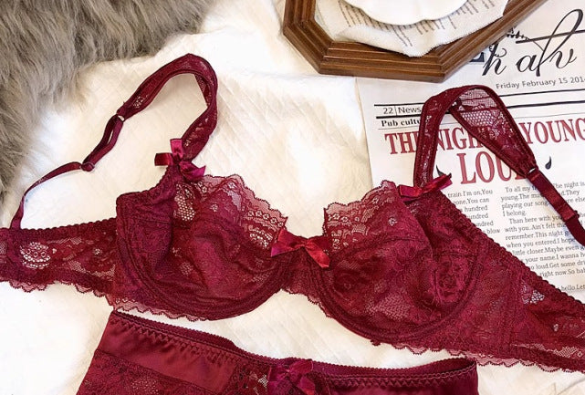 cute Gothic Underwear Set Lace