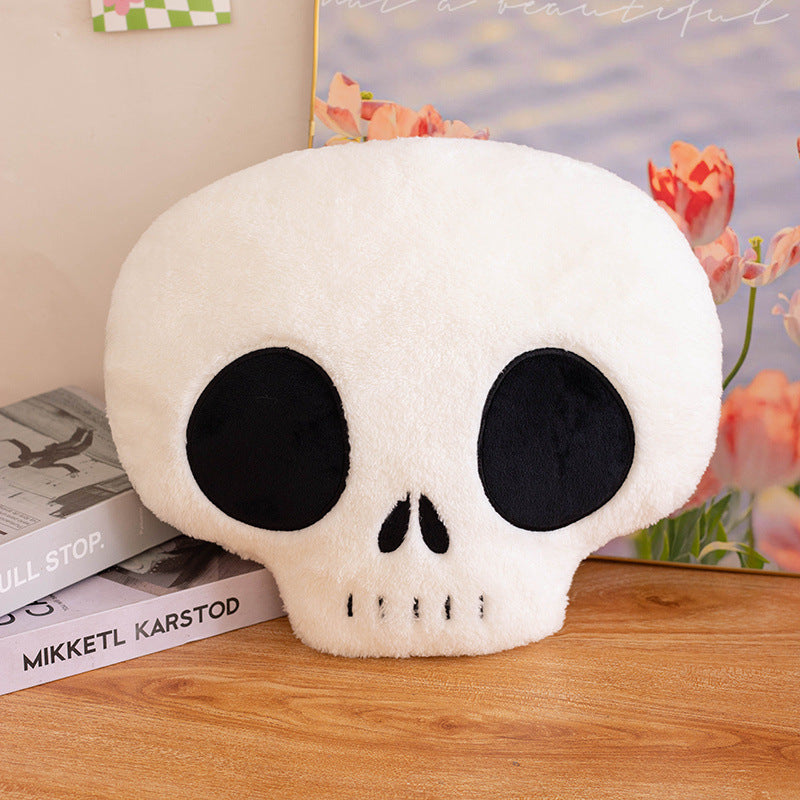 cute Skull Pillow Plush Toy and Bones