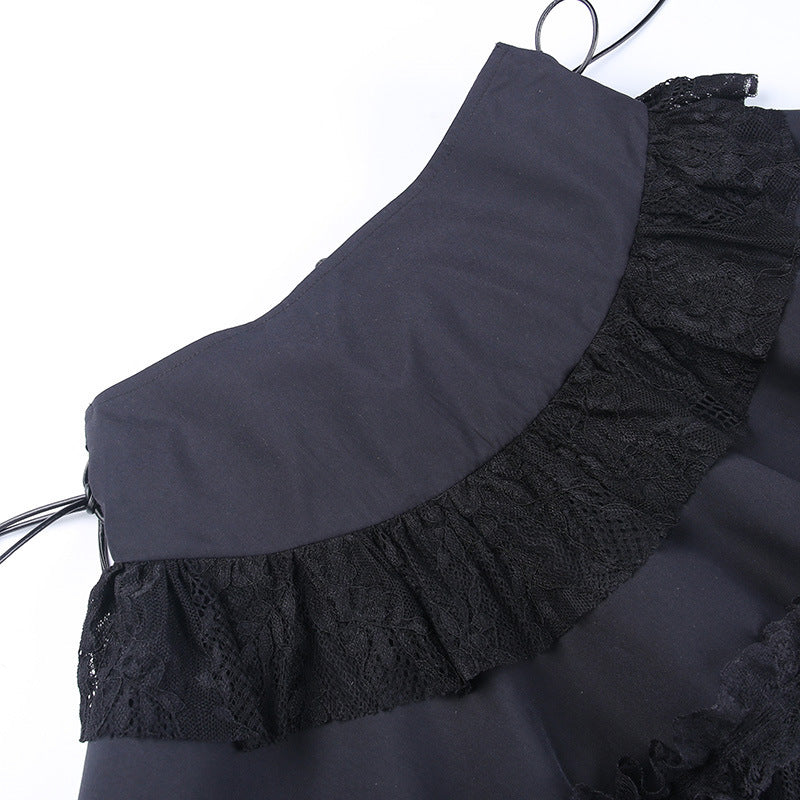 punk Goth Zipper Short Poodle Skirt