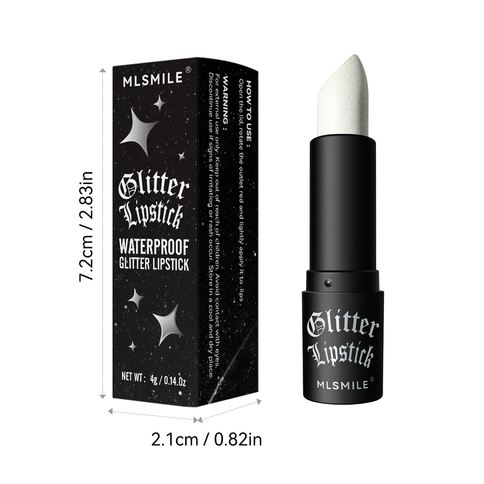 Black Glitter Lipstick Shimmering Gothic