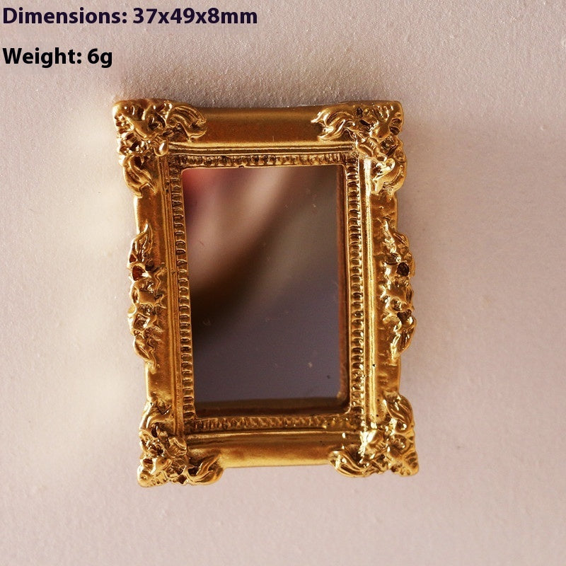 gold Victorian Mini Mirror Decorations for Wall